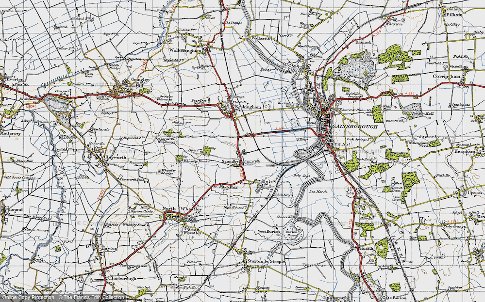 Old Map of Saundby, 1947 in 1947