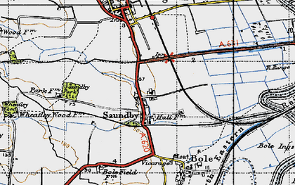 Old map of Saundby in 1947