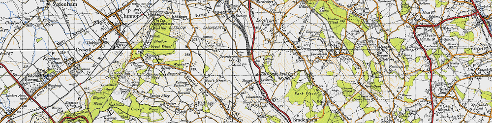 Old map of Saunderton Lee in 1947