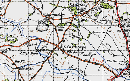 Old map of Sausthorpe in 1946