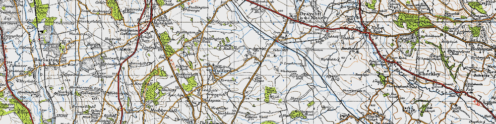 Old map of Saverley Green in 1946