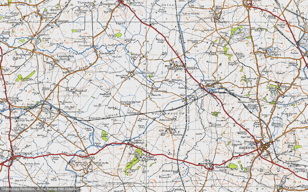 Old Map of Sawbridge, 1946 in 1946