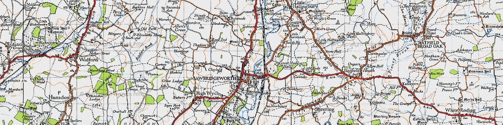 Old map of Sawbridgeworth in 1946