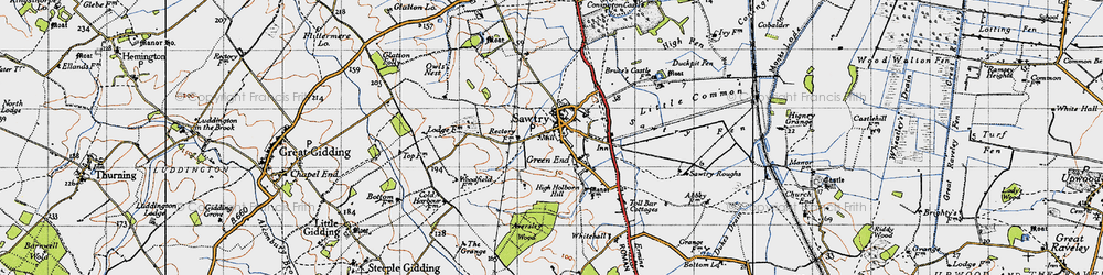 Old map of Sawtry in 1946