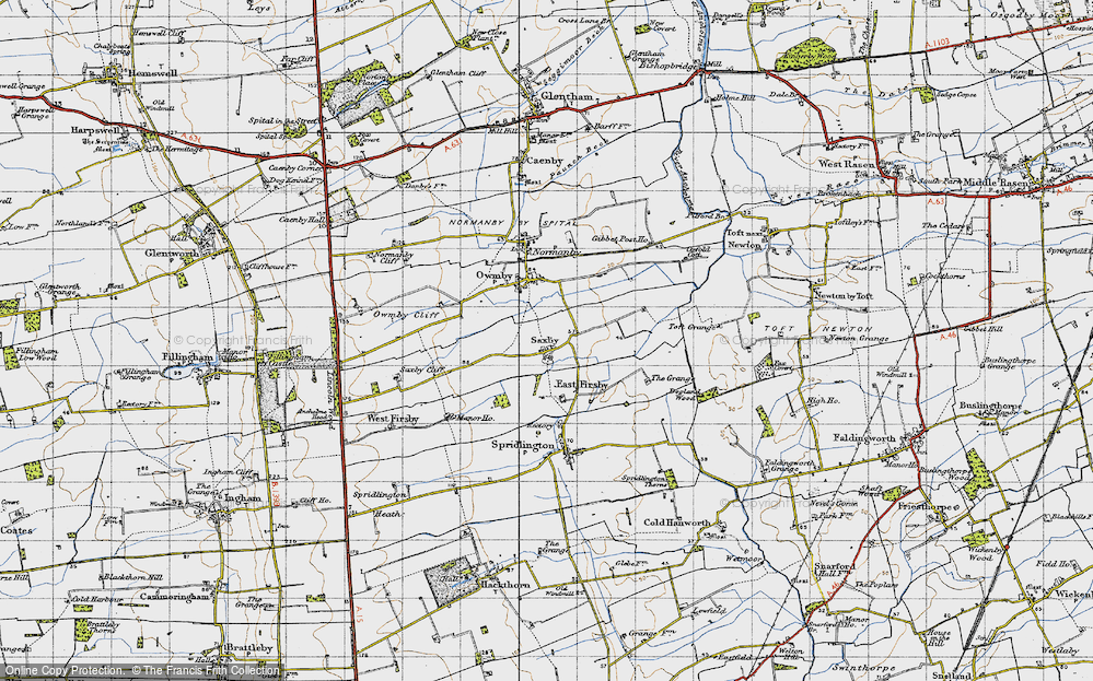 Old Map of Saxby, 1947 in 1947