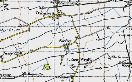 Old map of Saxby in 1947