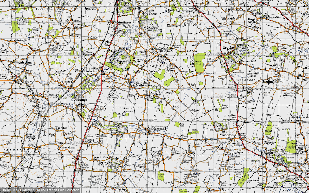 Old Map of Saxlingham Green, 1946 in 1946