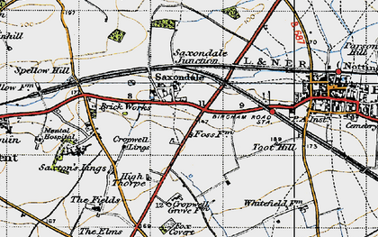 Old map of Saxondale in 1946