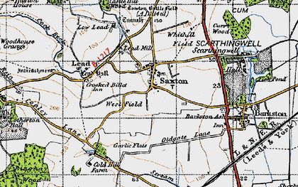Old map of Saxton in 1947