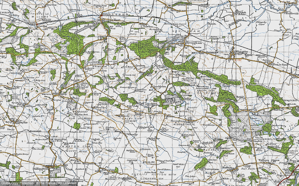 Old Map of Scackleton, 1947 in 1947
