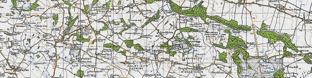 Old map of Scackleton in 1947