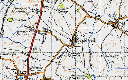 Old map of Brixworth Fox Covert in 1946