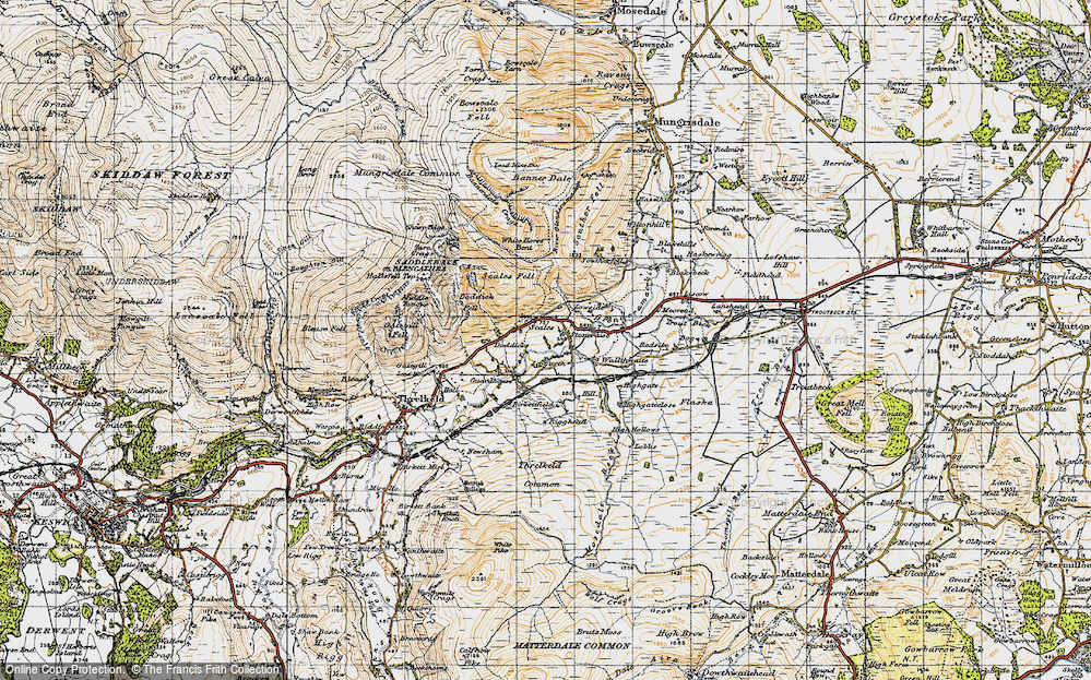 Old Map of Historic Map covering Blakebeck in 1947
