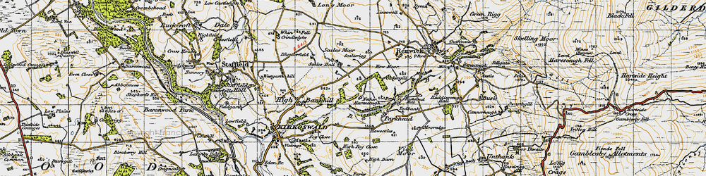 Old map of Scales in 1947
