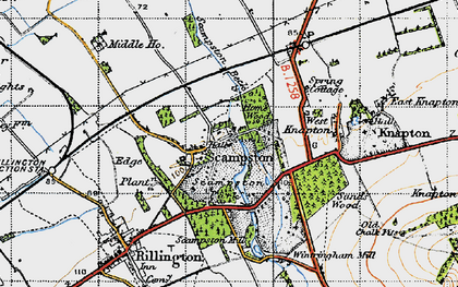 Old map of Scampston in 1947