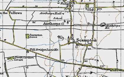 Old map of Scampton in 1947