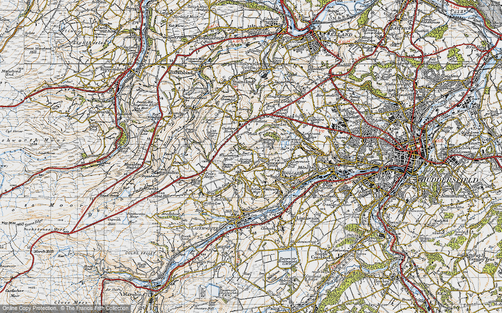 Old Map of Scapegoat Hill, 1947 in 1947