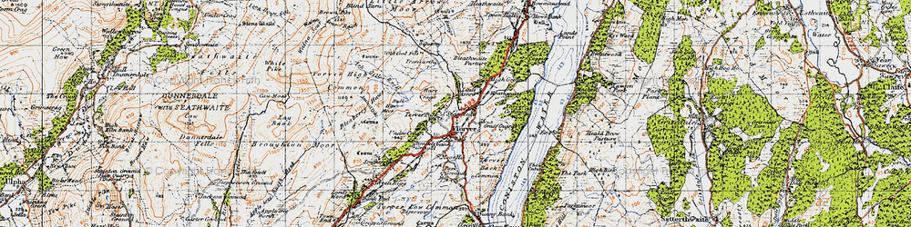 Old map of Blind Tarn in 1947