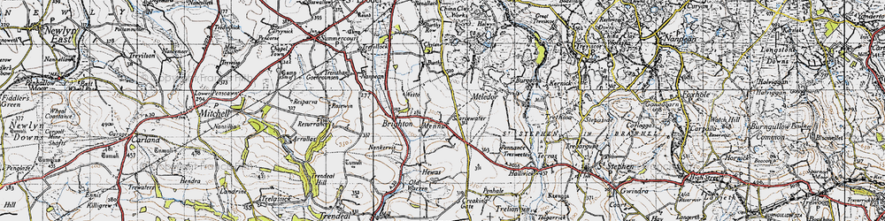 Old map of Scarcewater in 1946