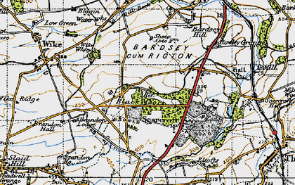 Old map of Scarcroft in 1947