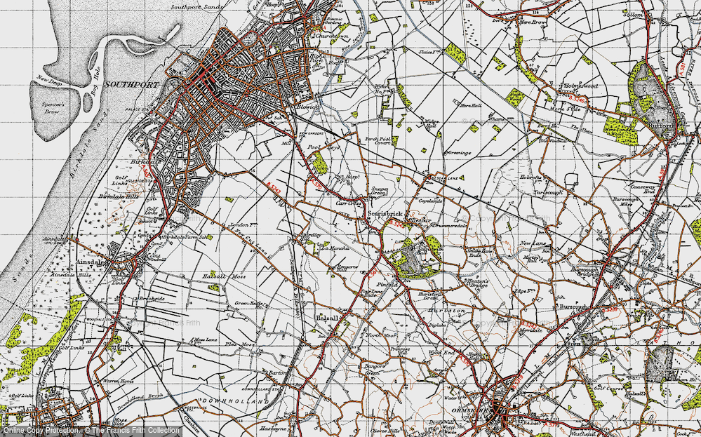 Old Map of Scarisbrick, 1947 in 1947