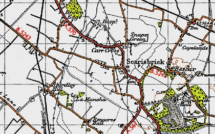Old map of Black Brook in 1947