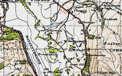 Old map of Scarness in 1947
