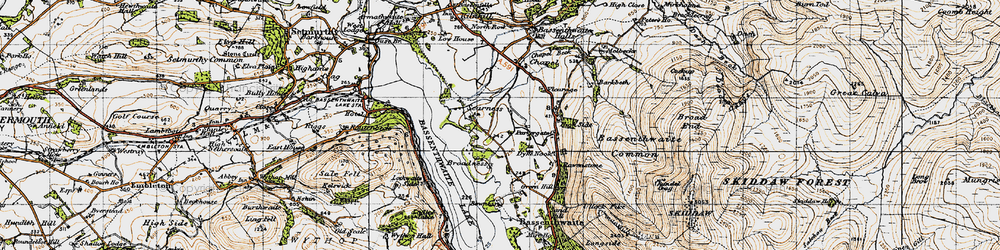 Old map of Bassenthwaite Lake in 1947