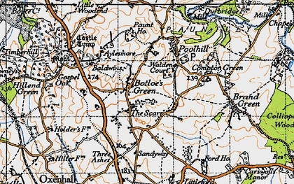 Old map of Scarr, The in 1947