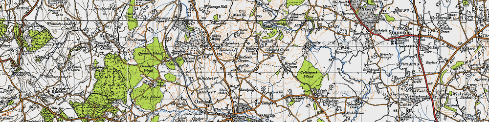 Old map of Scarr, The in 1947
