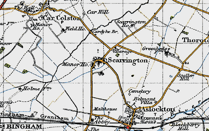 Old map of Scarrington in 1946