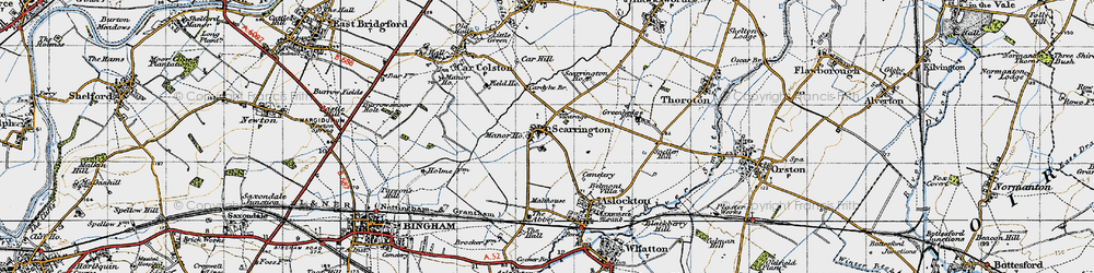 Old map of Scarrington in 1946