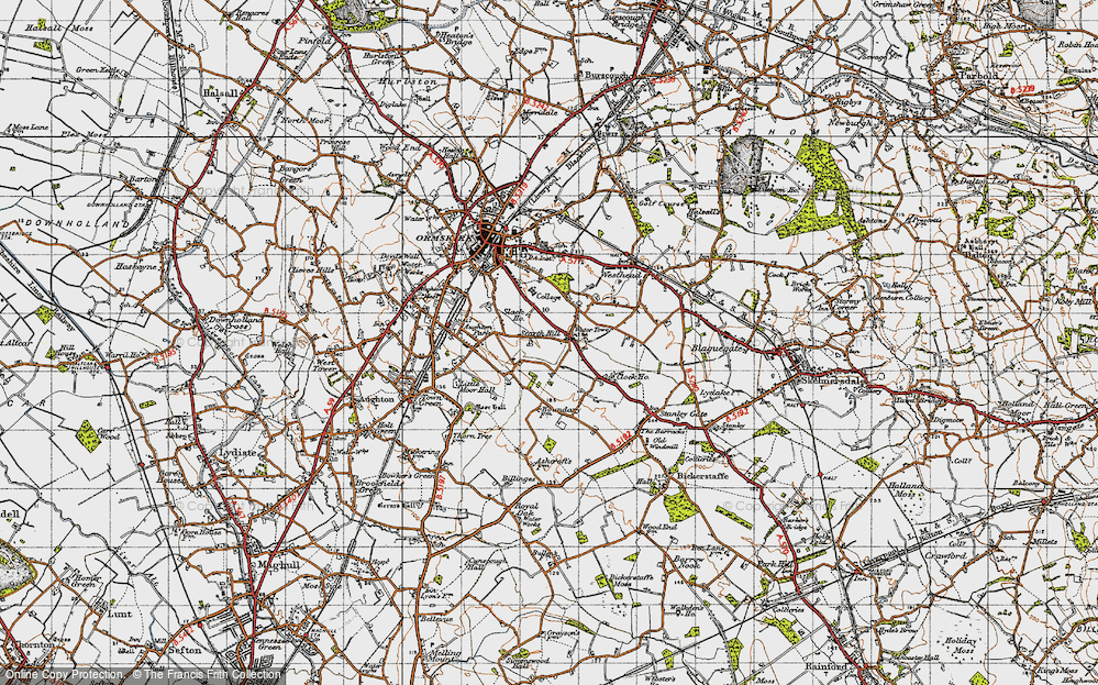 Old Map of Scarth Hill, 1947 in 1947