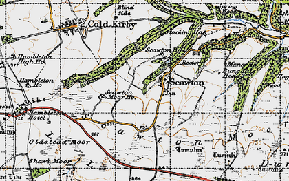Old map of Scawton in 1947