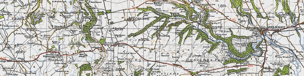 Old map of Scawton in 1947