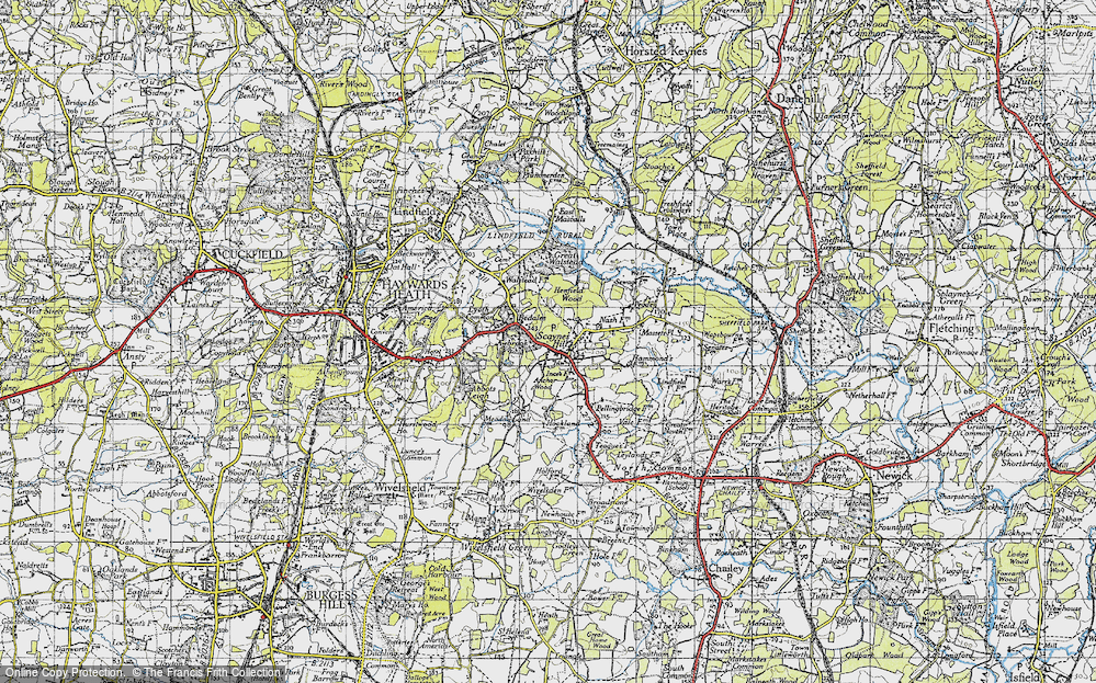 Old Map of Historic Map covering Abbots Leigh in 1940