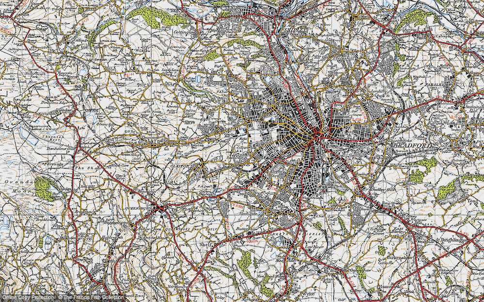 Old Map of Scholemoor, 1947 in 1947