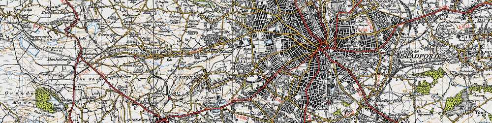 Old map of Scholemoor in 1947