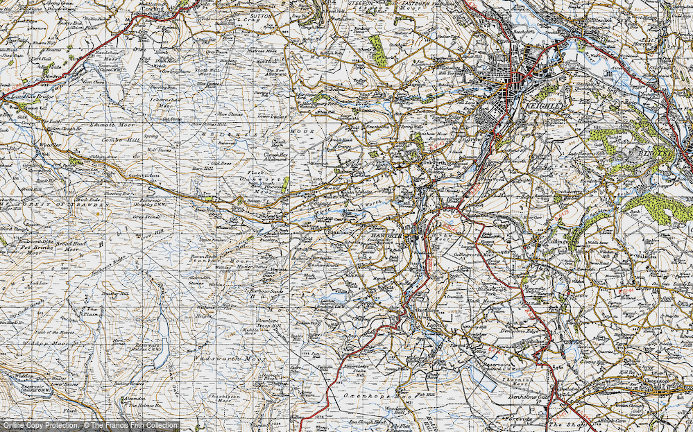 Old Map of Scholes, 1947 in 1947