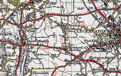 Old map of Scholes in 1947