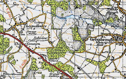 Old map of Scholes in 1947