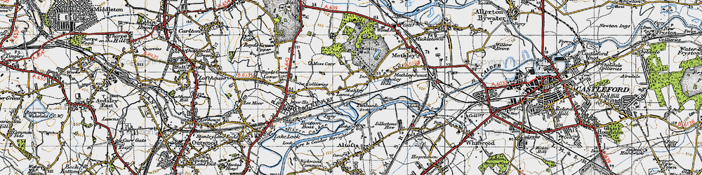 Old map of Scholey Hill in 1947