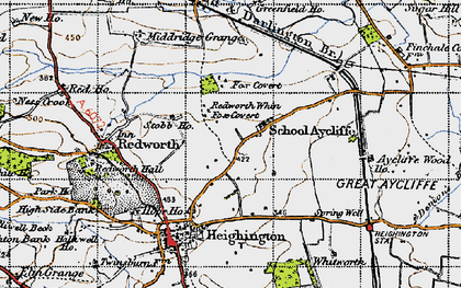 Old map of School Aycliffe in 1947