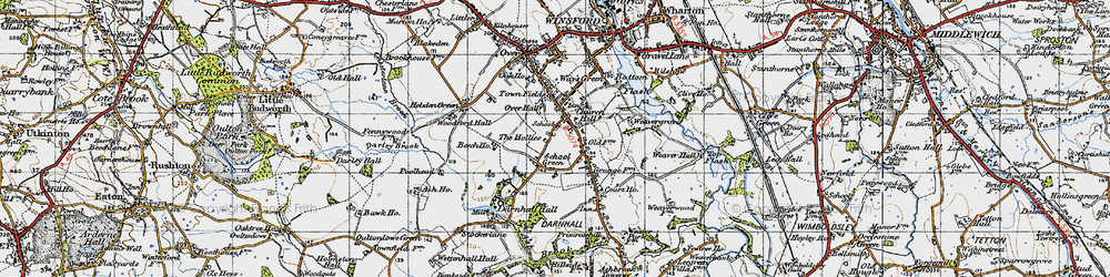 Old map of School Green in 1947
