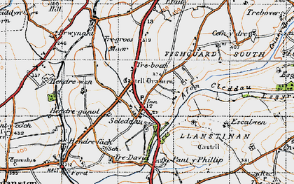 Old map of Scleddau in 1947
