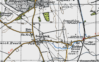Old map of Scopwick in 1947