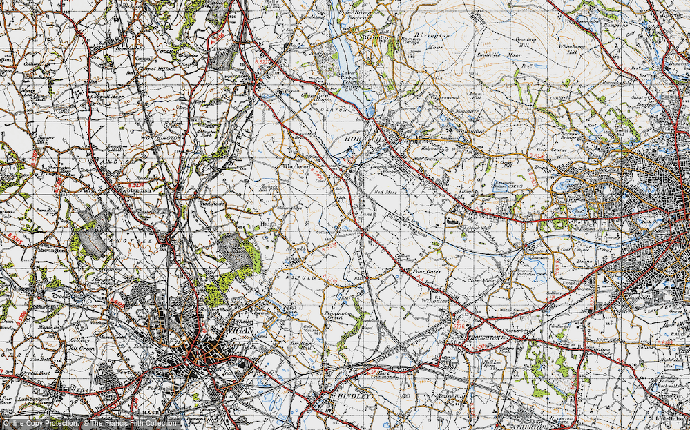 Old Map of Scot Lane End, 1947 in 1947