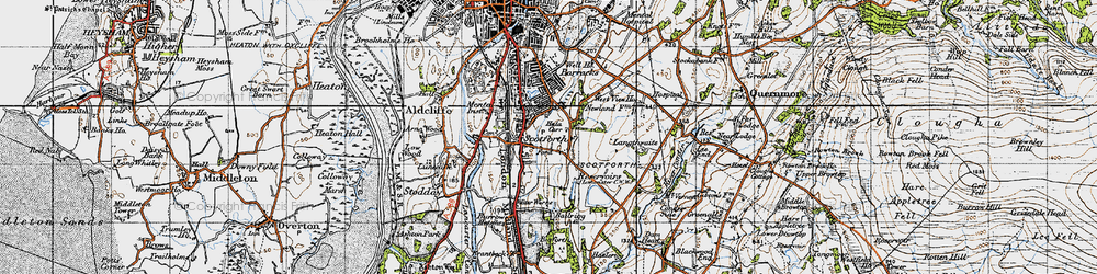 Old map of Scotforth in 1947