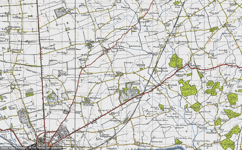 Old Map of Scothern, 1947 in 1947