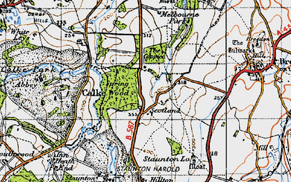 Old map of Scotland in 1946